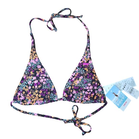 NWT Roxy Floral Tiki Try Bikini Top Size Small - Picture 4 of 4